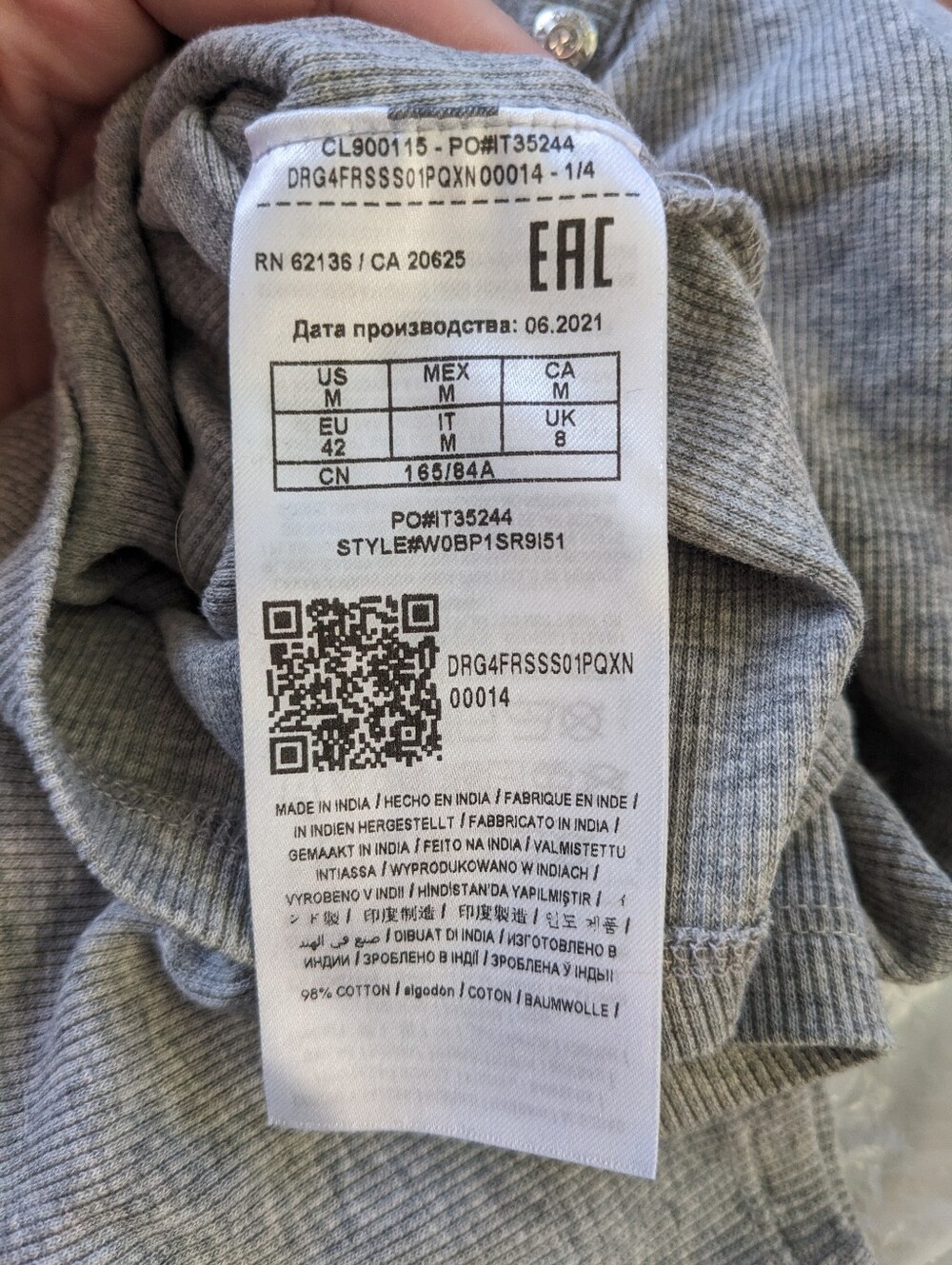Guess Women's grey long sleeve V-neck top - Size US M - Picture 7 of 8